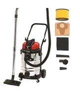 Einhell Nass Trockensauger TE-VC 2230 SA (1150 W, 220 mbar, 30 l, Edelstahlbehälter, 3 m Saugschlauch, Geräte-Steckdose, umfangreiches Zubehör, ECO Power) -